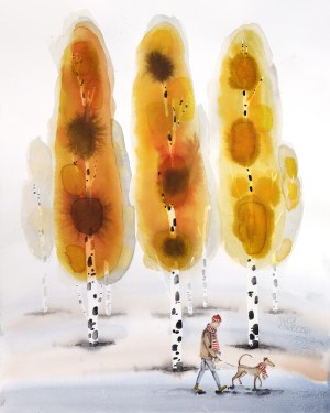 Marta KONIECZNY (b. 1969), Autumn Walk, 2025