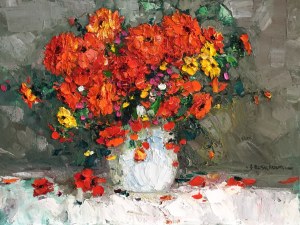 Tetiana RUSAKOVA (ur. 1952), Red Flowers, 2025