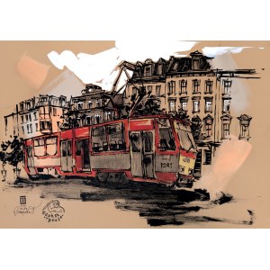 Tetiana OCHEREDKO (ur. 1985), Dolne Miasto Gdańsk. Zabytkowy tramwaj, 2025