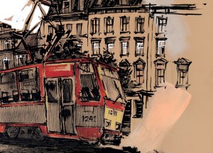Tetiana OCHEREDKO (ur. 1985), Dolne Miasto Gdańsk. Zabytkowy tramwaj, 2025