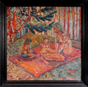 Piotr PACHECKI (b. 1980), Mother with children, 2023