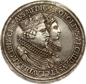 Austria Tyrol 2 Taler ND (1635) Leopold V and Claudia