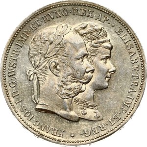 Austria 2 Gulden 1879 Silver Wedding