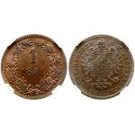 Austria 1 Kreuzer 1881 NGC MS 66 BN TOP POP