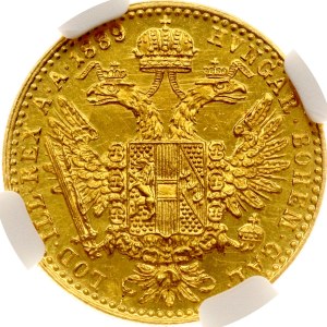 Austria Ducat 1889 NGC MS 61