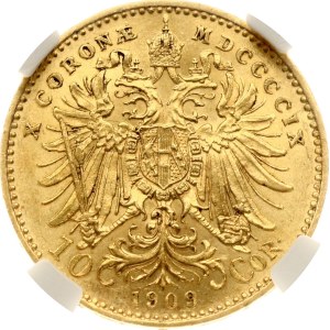 Austria 10 Corona 1909 NGC AU 58
