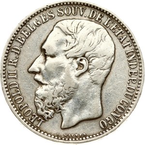 Belgian Congo 5 Francs 1894