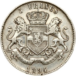 Belgian Congo 5 Francs 1894