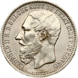 Belgian Congo 5 Francs 1896