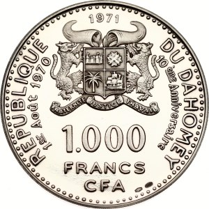 Benin Dahomey 1000 Francs 1971 1 AR Independence