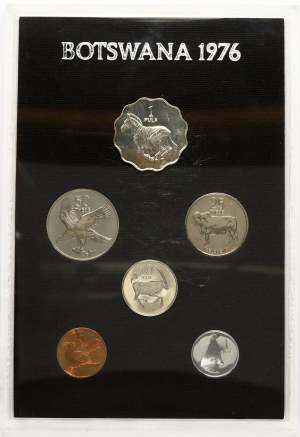 Botswana 1 Thebe - 1 Pula 1976 Set of 6 coins