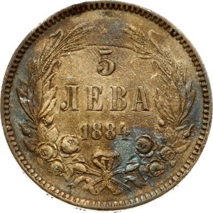 Bulgaria 5 Leva 1884