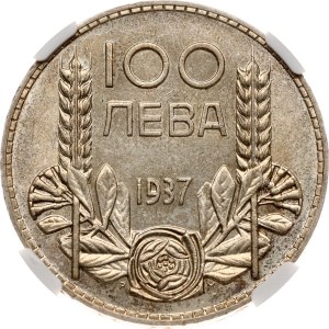 Bulgarie 100 Leva 1937 NGC MS 62