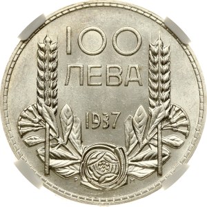 Bulgaria 100 Leva 1937 NGC AU 58