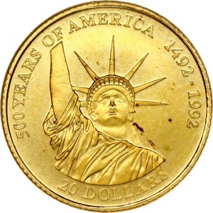 Cook Islands 20 Dollars 1995 Statue of Liberty