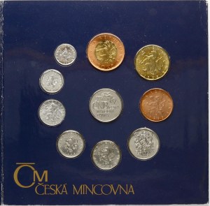 Czech Republic 10 Haleru - 50 Korun 1995 Set of 9 coins & token