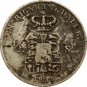 Denmark 1/2 Speciedaler 1838 WS