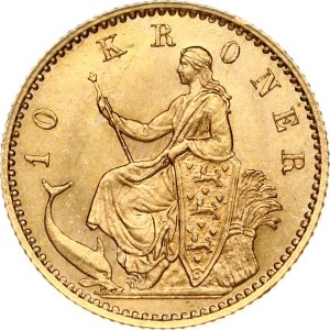 Denmark 10 Kroner 1900 VBP