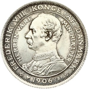 Denmark 2 Kroner 1906 VBP GJ Death of Christian IX