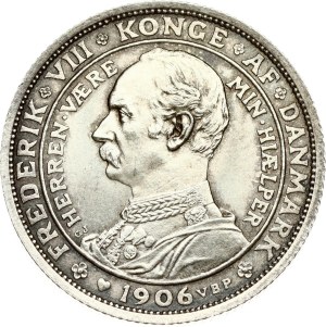 Denmark 2 Kroner 1906 VBP GJ Death of Christian IX