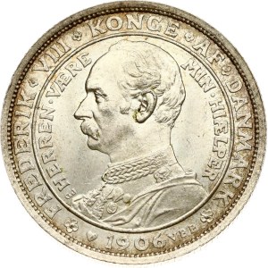 Denmark 2 Kroner 1906 VBP GJ Death of Christian IX