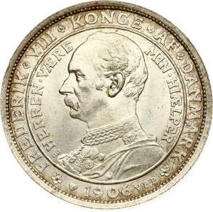 Denmark 2 Kroner 1906 VBP GJ Death of Christian IX