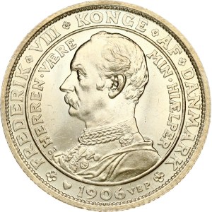 Denmark 2 Kroner 1906 VBP GJ Death of Christian IX