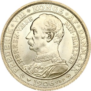 Denmark 2 Kroner 1906 VBP GJ Death of Christian IX