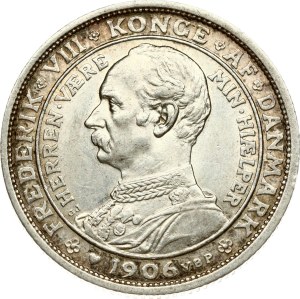 Denmark 2 Kroner 1906 VBP GJ Death of Christian IX