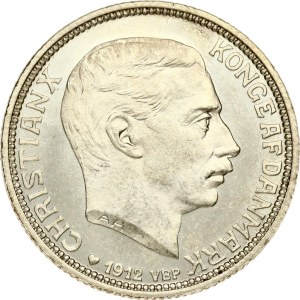 Denmark 2 Kroner 1912 VBP AH Death of Frederik VIII