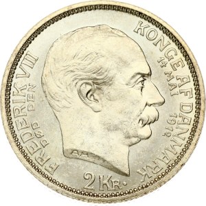 Denmark 2 Kroner 1912 VBP AH Death of Frederik VIII