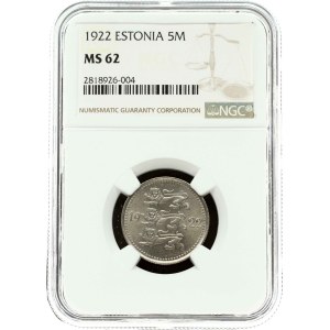 Estonia 5 Marka 1922 NGC MS 62