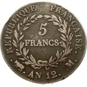 France 5 Francs 12 (1803) M Premier Consul