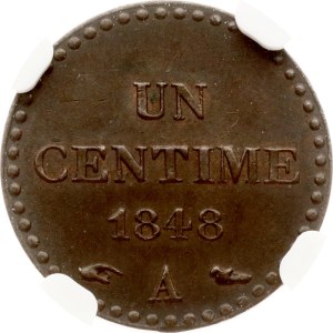 France 1 Centime 1848 A NGC MS 64 BN
