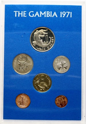 Gambia 1 Butut - 1 Dalasi 1971 Set of 6 coins