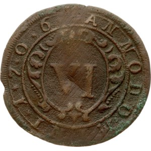Germany Paderborn 6 Pfennig 1706
