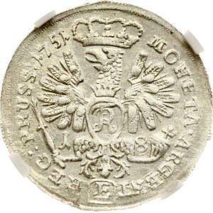 Germany Prussia 18 Groscher 1751 E NGC MS 63