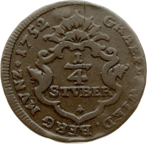 Germany Wied-Neuwied 1/4 Stuber 1752