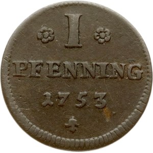 Germany Sayn-Altenkirchen 1 Pfenning 1753