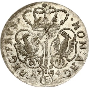 Germany Prussia 6 Groscher 1754 E