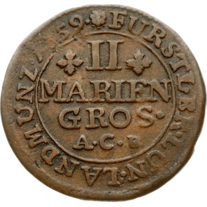 Germany Brunswick-Wolfenbüttel 2 Mariengroschen 1759 ACB