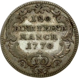 Germany Hohenlohe-Oehringen 10 Kreuzer 1770 S-R N