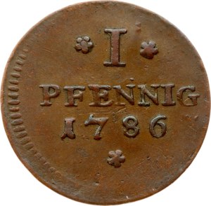 Germany Frankfurt 1 Pfennig 1786 F