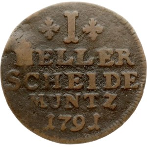 Germany Nassau-Dietz 1 Heller 1791