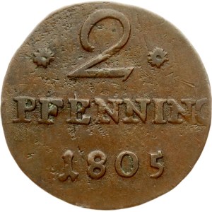 Germany Osnabrück 2 Pfennig 1805
