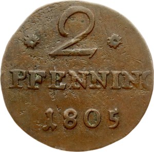 Germany Osnabrück 2 Pfennig 1805