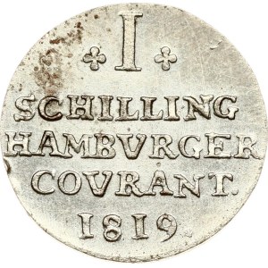 Germany Hamburg 1 Schilling 1819 HSK