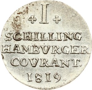 Germany Hamburg 1 Schilling 1819 HSK