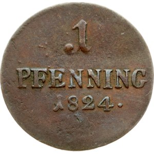 Germany Bavaria 1 Pfenning 1824
