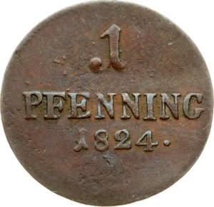 Germany Bavaria 1 Pfenning 1824